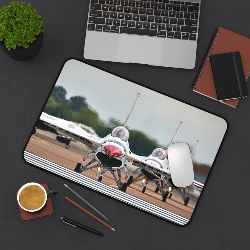 Thunderbirds Desk Mat | Pilot Gift, Office Decor, Gaming Mat, Home Office Accessories, Aviation Theme, Thunderbirds, USAF America, Jet, F-16 Fighting Falcon