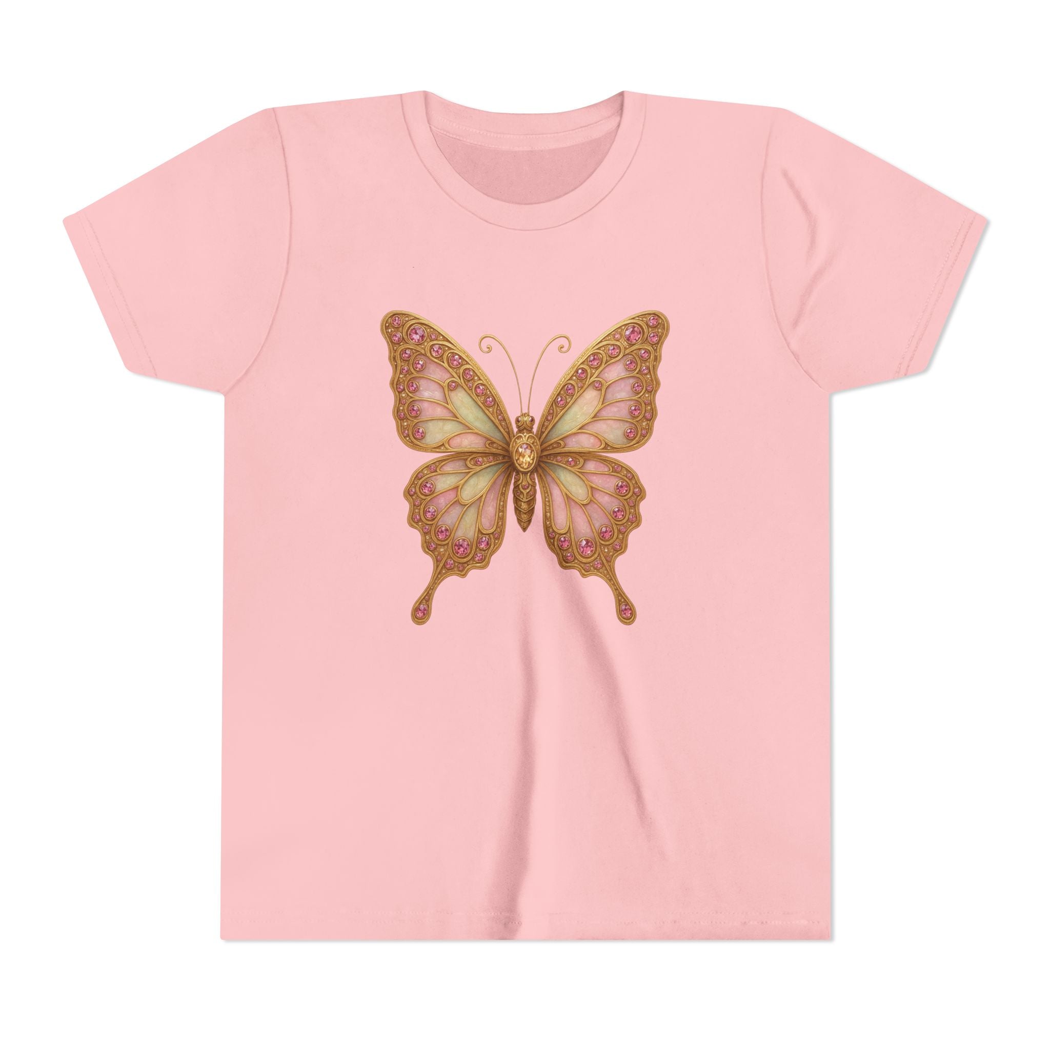 Butterfly Youth Tee, Kids T-Shirt, Summer Style, Birthday Gift, Nature Lover Shirt, Cute Graphic Tee