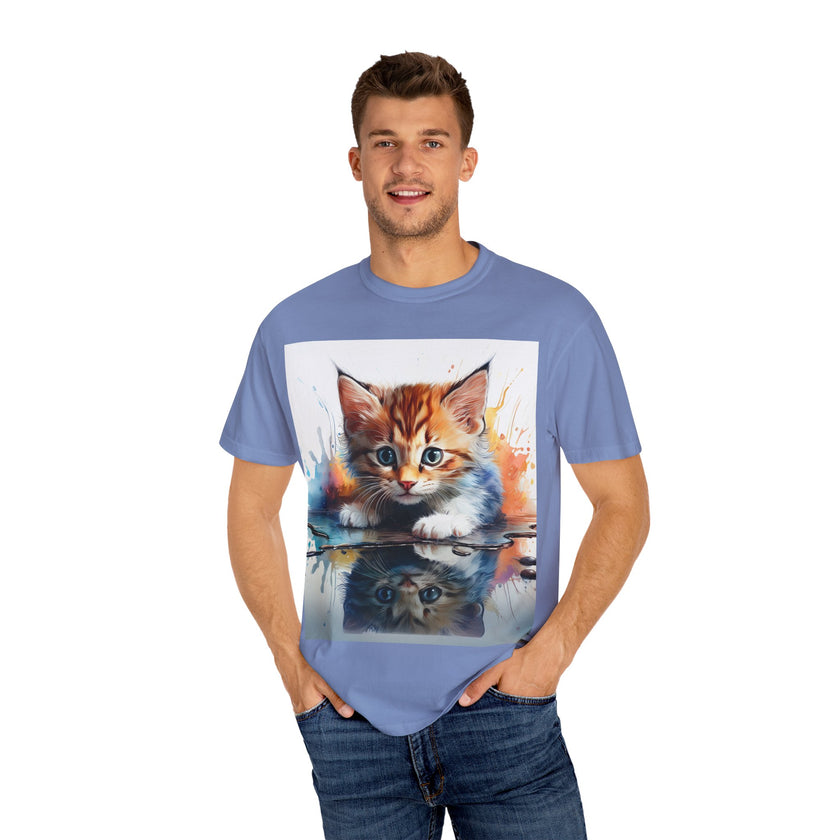 Kitten T-Shirt, Retro Fashion Tee, Stylish Casual Wear, Gift for Him, Trendy T-Shirt for Events