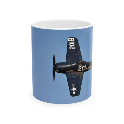 Mug  Aviation  - Vintage USN Hellcat Fighter Ceramic Cup Gift for Aviation Enthusiasts