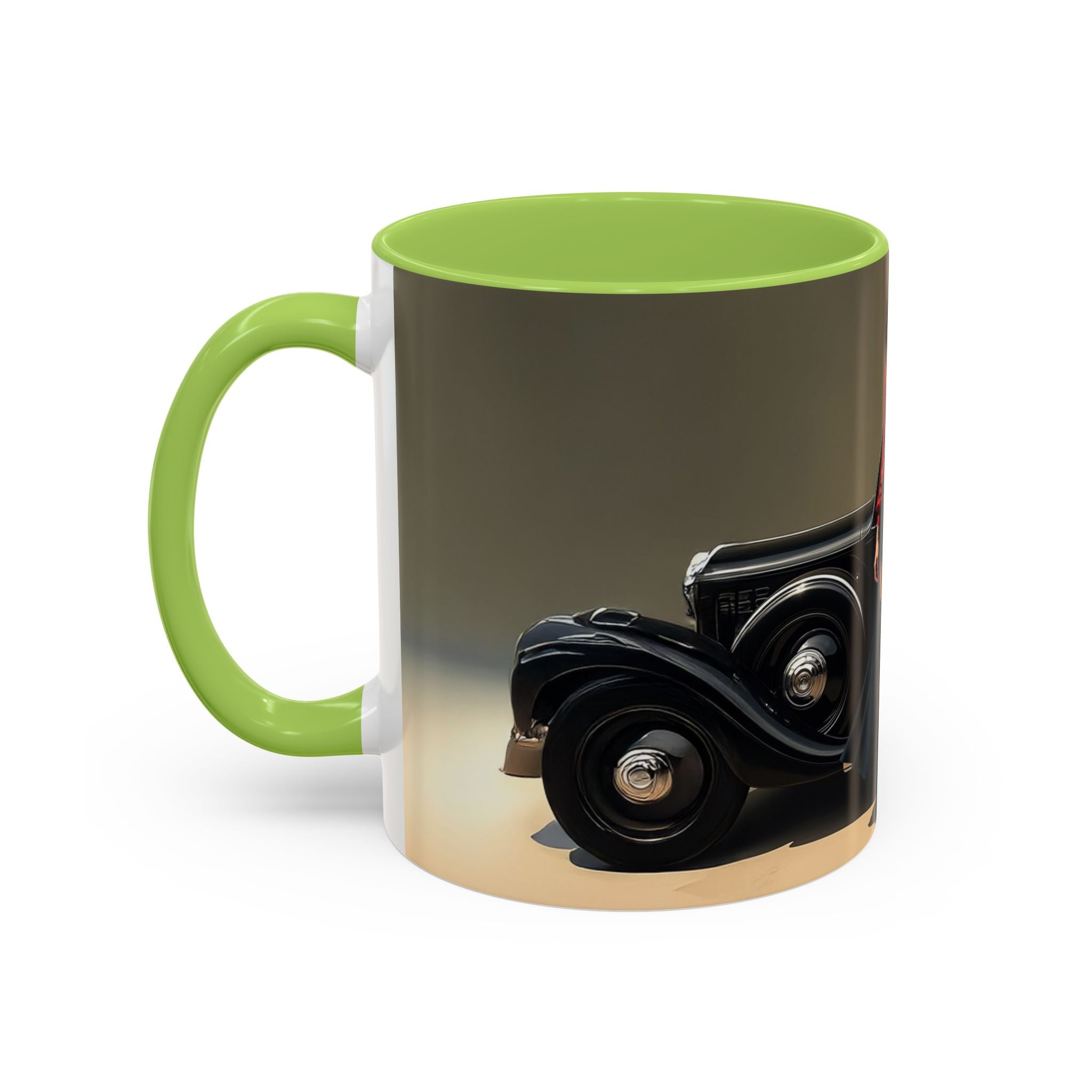 Elegant Vintage Lady Accent Coffee Mug emphasizing its stylish design and function.