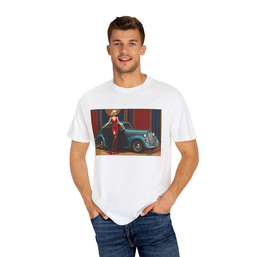 Retro Glamour T-Shirt, Retro Fashion Tee, Stylish Casual Wear, Gift for Him, Trendy T-Shirt for Events