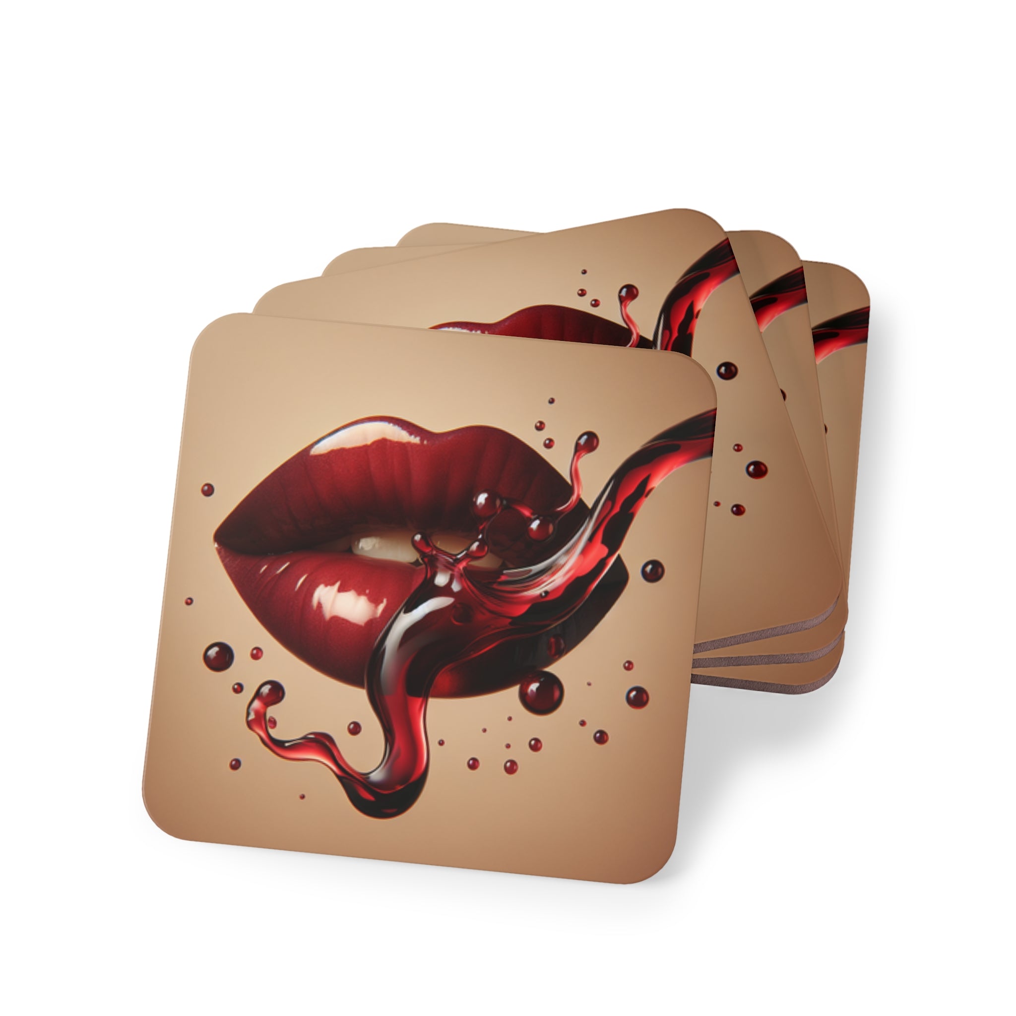 Glamorous Lip Coasters - Stylish Drinkware Accessories for Wine Lovers, Bar Decor, Valentine’s Day Gifts, Unique Home Decor