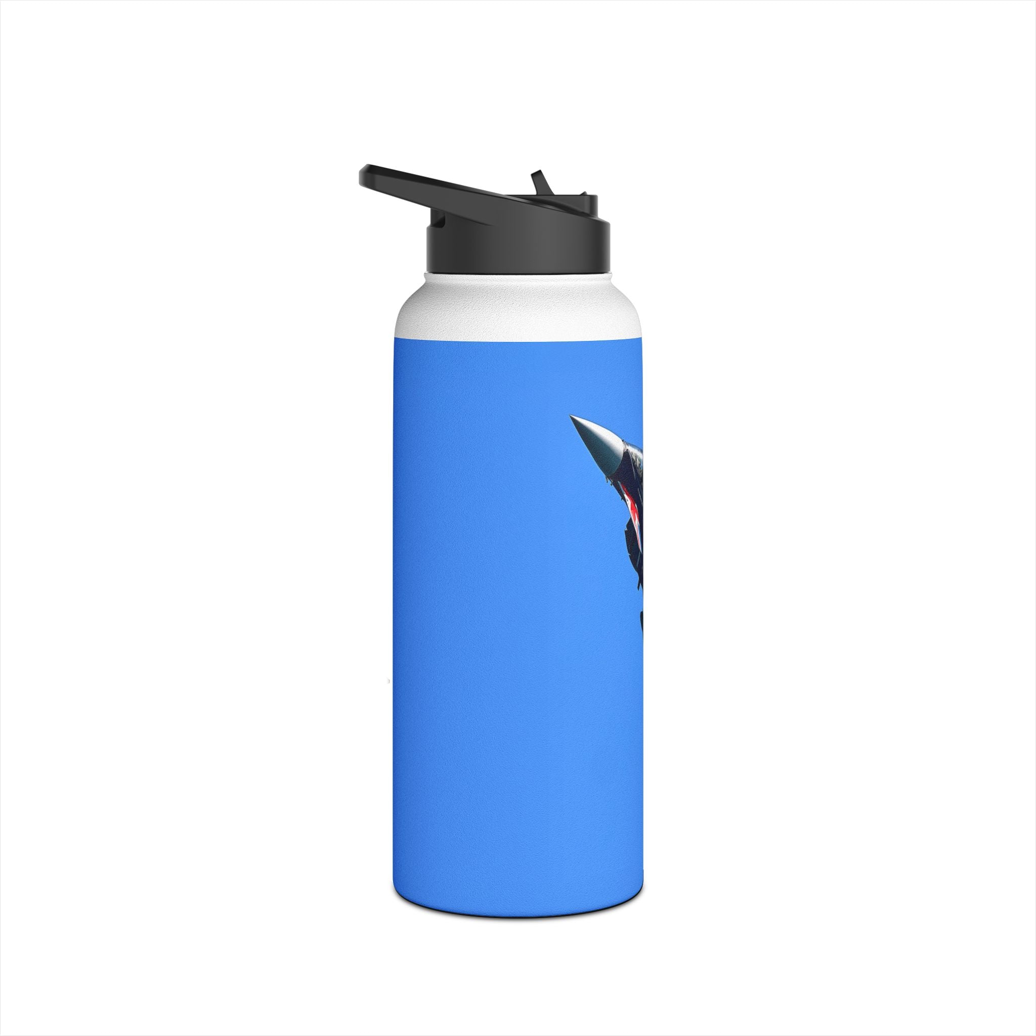 Typhoon Stainless Steel Water Bottle, Jet Design, Gift for Pilot, Travel Hydration, Airforce Lover, Outdoor Adventures