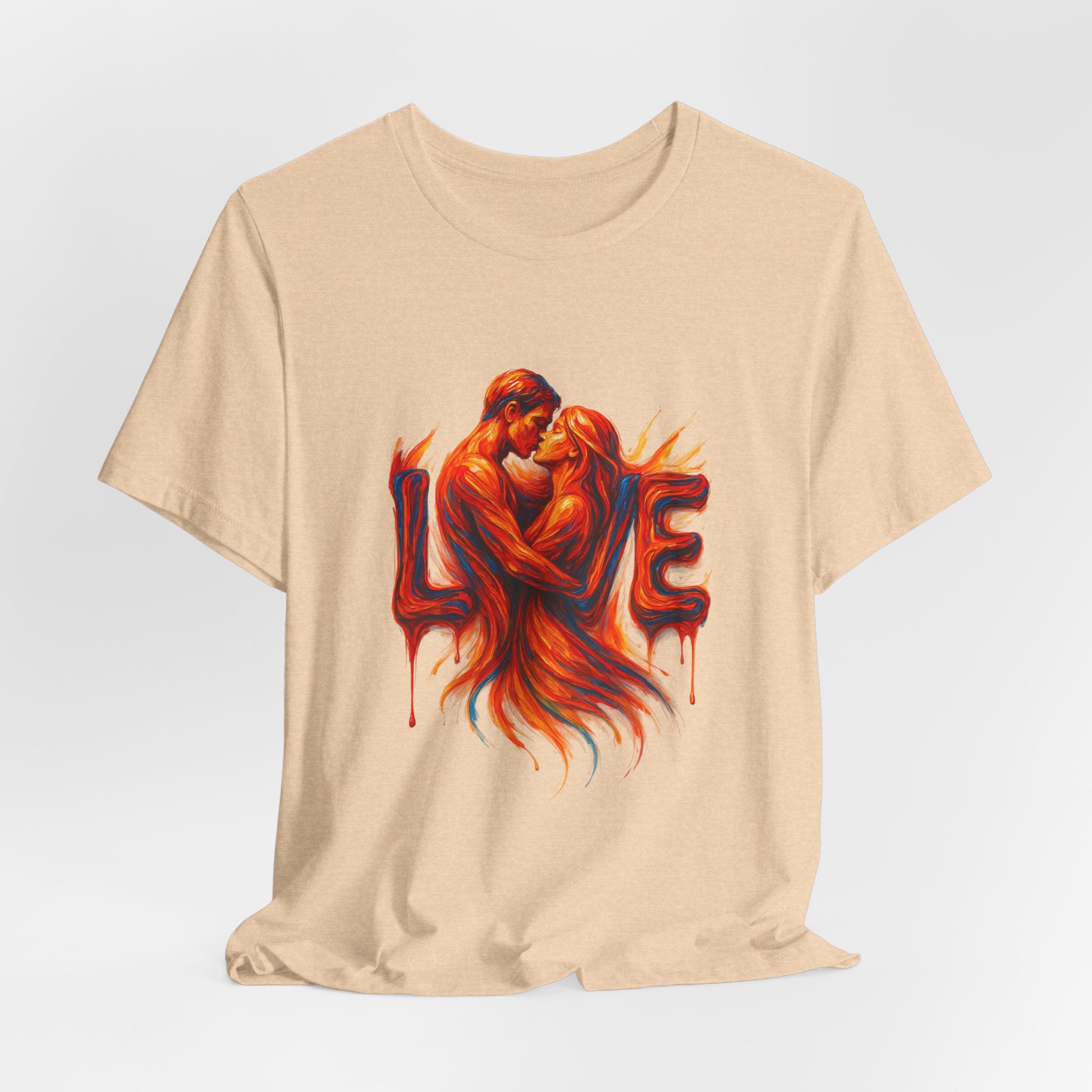 Love Embrace Unisex T-Shirt, Romantic Tee, Gift for Couples, Valentine's Day Apparel, Cute Love Shirt, Sweetheart Gift