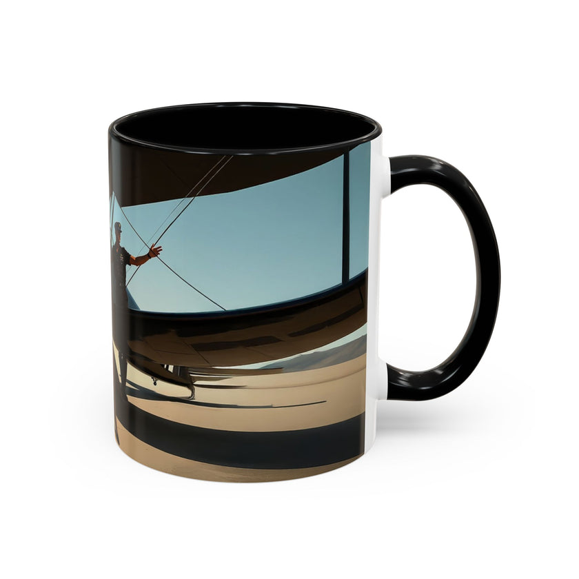 Vintage Aviation Accent Coffee Mug in a cozy setting, ideal for tea lovers.