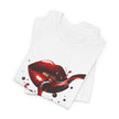 Red Lip Design Unisex Jersey Tee | Casual Wear, Trendy Shirt, Gift for Her, Summer Style, Statement Top