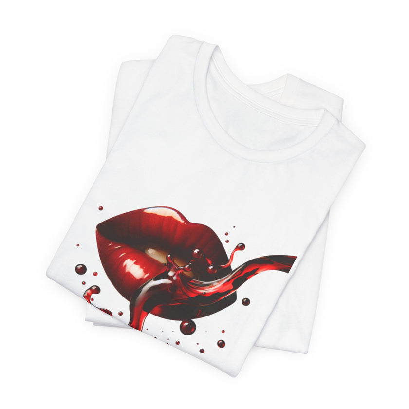Red Lip Design Unisex Jersey Tee | Casual Wear, Trendy Shirt, Gift for Her, Summer Style, Statement Top