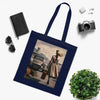 Vintage Travel Cotton Tote Bag - Stylish & Functional Artistic Tote Bag
