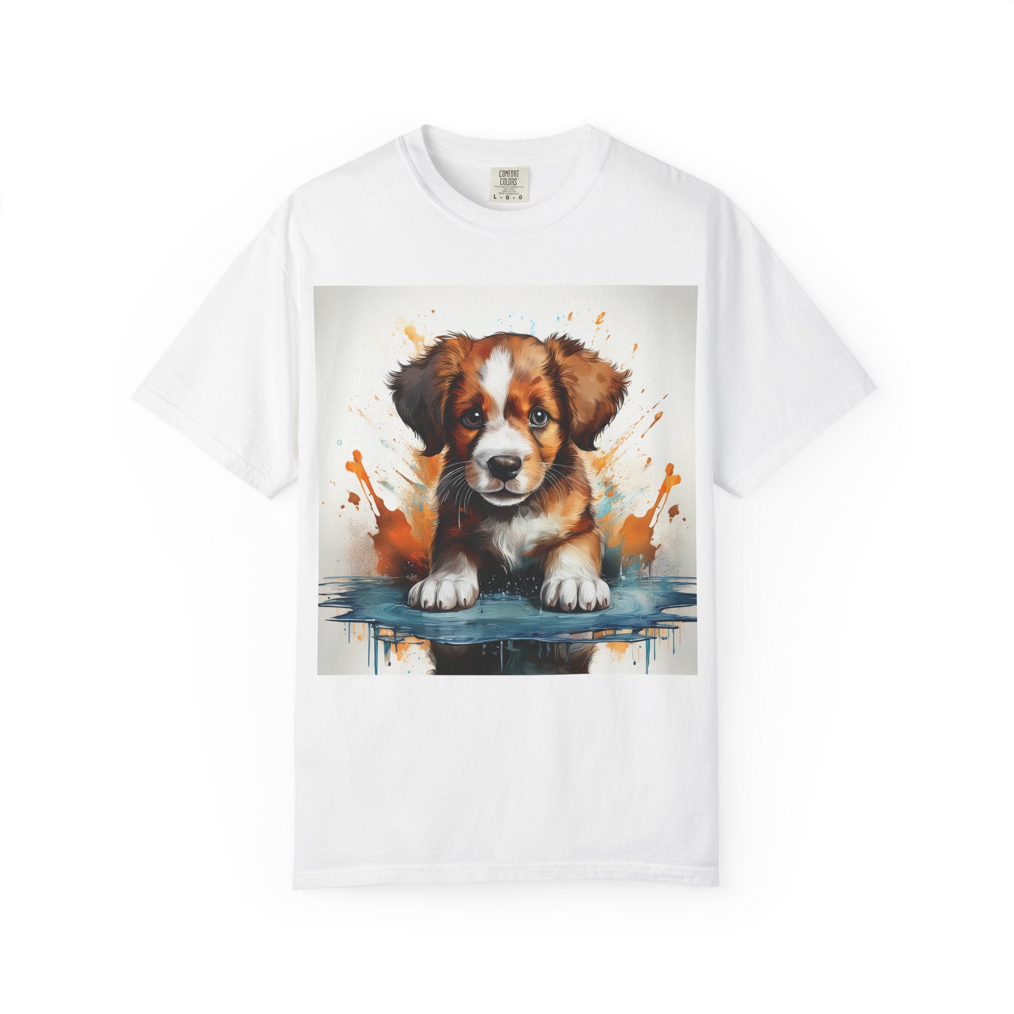 Puppy Stylish Women T-Shirt, Retro Fashion Tee, Stylish Casual Wear, Gift for Her, Trendy T-Shirt for Events