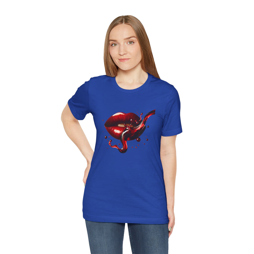 Red Lip Design Unisex Jersey Tee | Casual Wear, Trendy Shirt, Gift for Her, Summer Style, Statement Top
