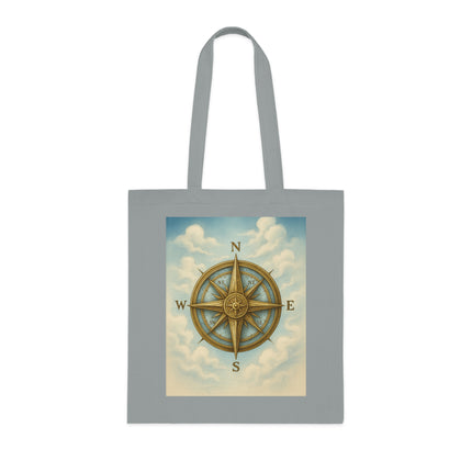 Vintage Compass Cotton Tote Bag