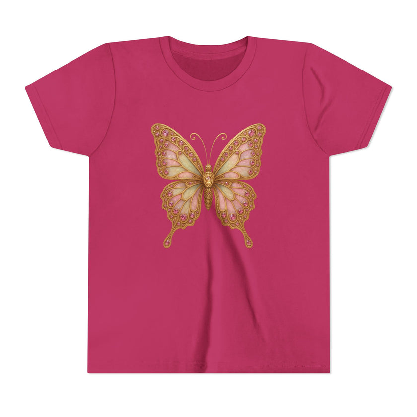 Butterfly Youth Tee, Kids T-Shirt, Summer Style, Birthday Gift, Nature Lover Shirt, Cute Graphic Tee