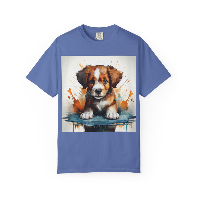 Puppy Stylish Women T-Shirt, Retro Fashion Tee, Stylish Casual Wear, Gift for Her, Trendy T-Shirt for Events