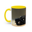 Elegant Retro Coffee Mug with Classic Car Design, a stylish way to enjoy your coffee.