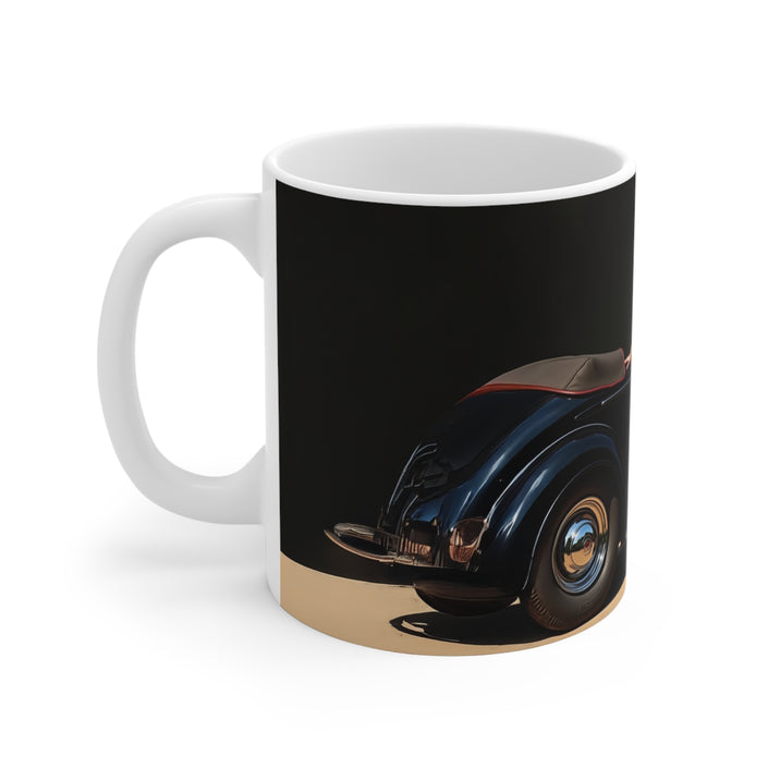 Unique Glamour London Mug, Enthusiast Gift, Coffee Cup, Retro, Unique, Mug, Glamour, Retro, Woman, Dress, Red