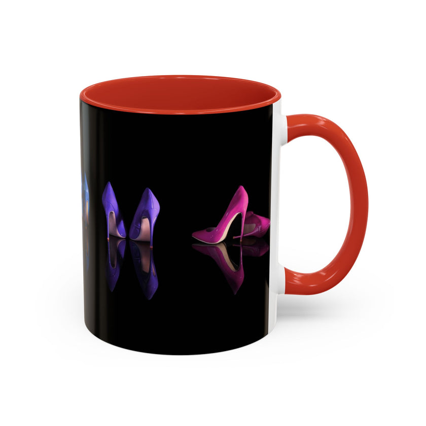 Focused shot of the vibrant interior of a coffee mug from the Elegant Silhouette Coffee Mug Collection.