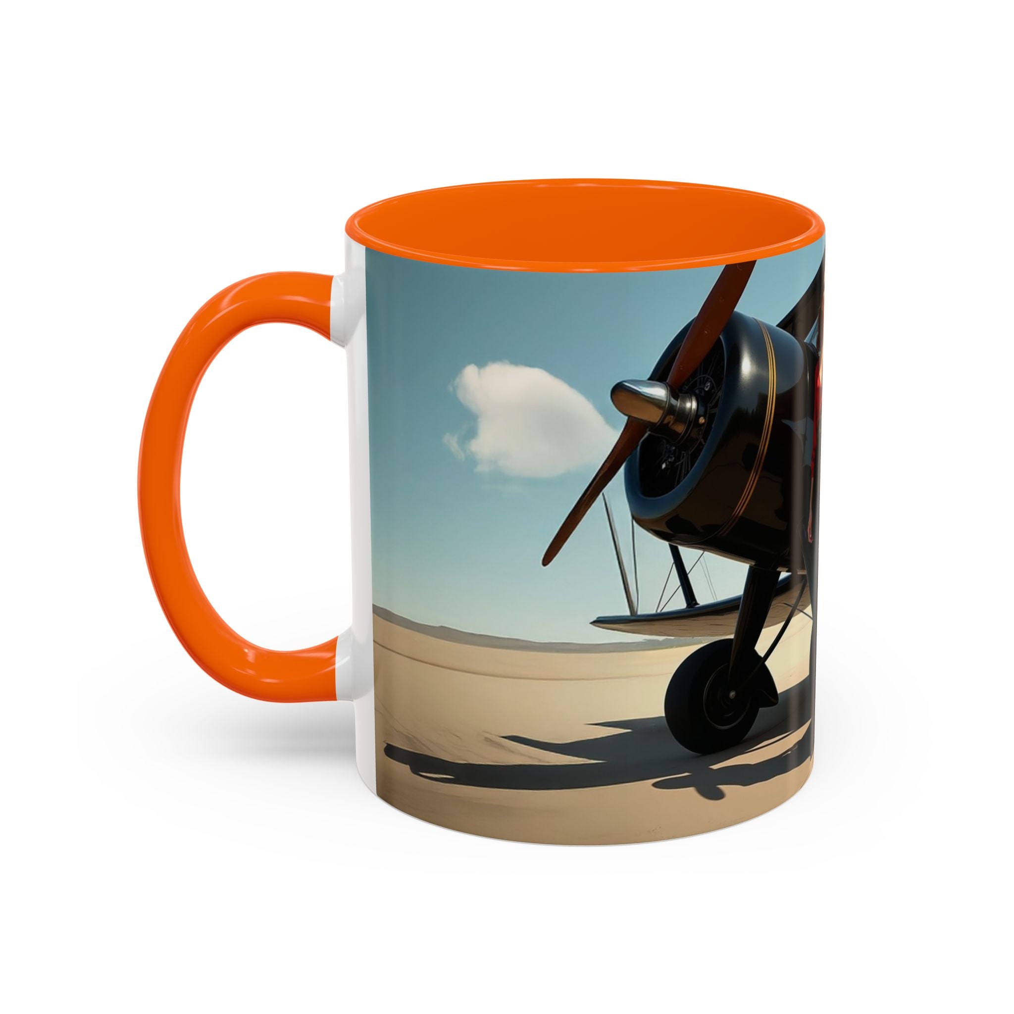 Vintage Aviation Accent Coffee Mug filled with coffee, ready for a perfect morning.