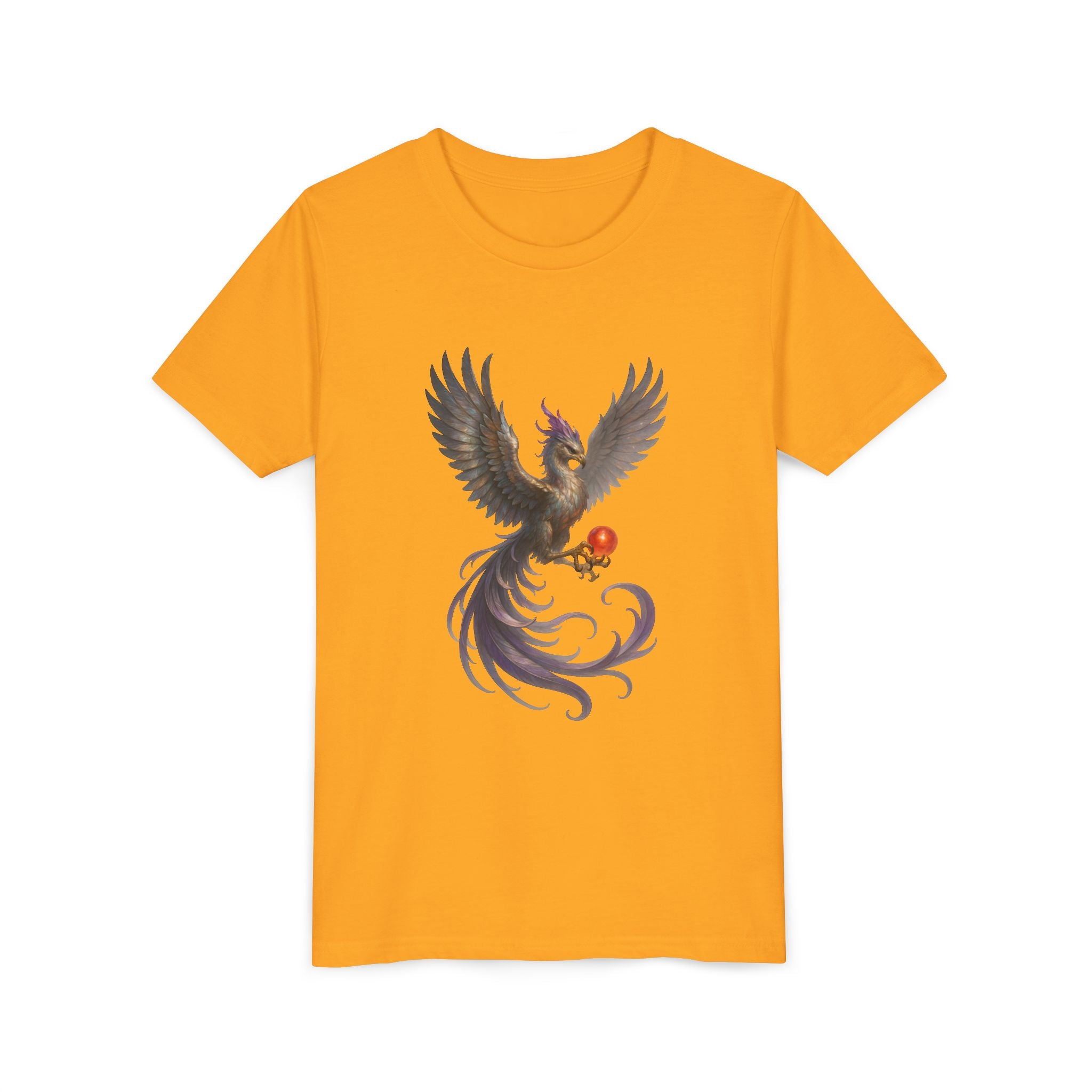 Mystical Phoenix Youth Tee, Magical T-Shirt for Kids, Fantasy Shirt, Perfect Birthday Gift, Summer Outfit, Kids Apparel