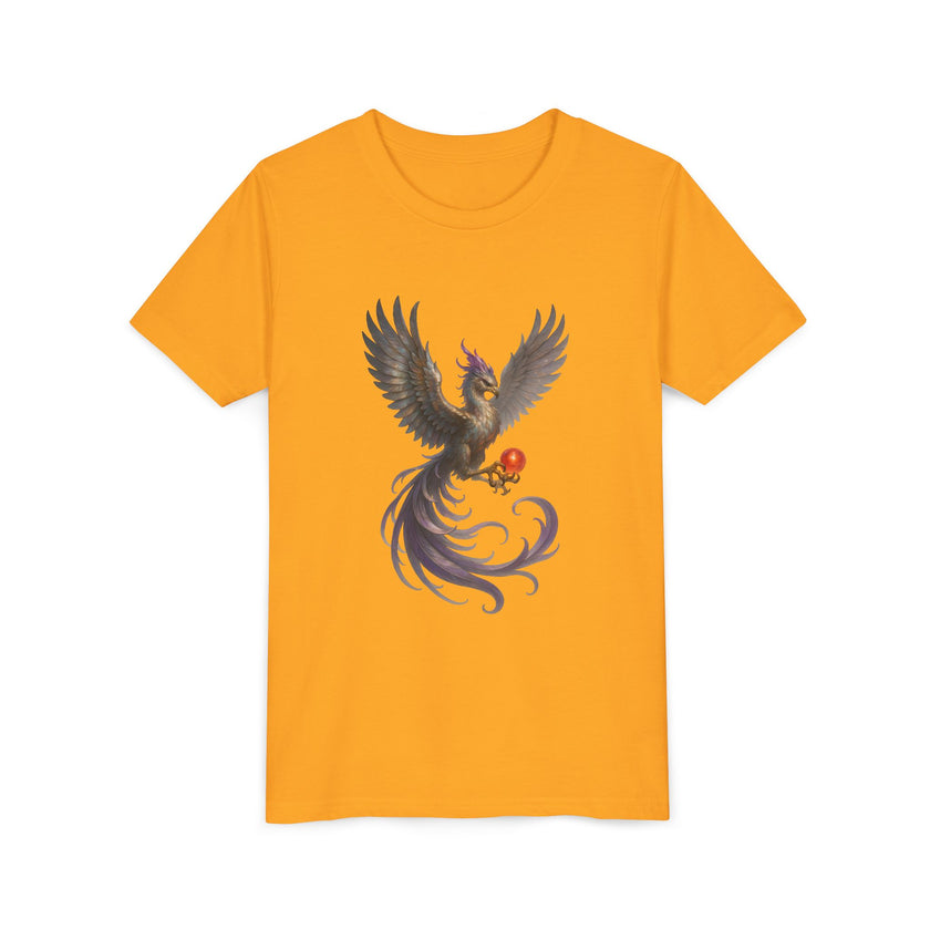Mystical Phoenix Youth Tee, Magical T-Shirt for Kids, Fantasy Shirt, Perfect Birthday Gift, Summer Outfit, Kids Apparel