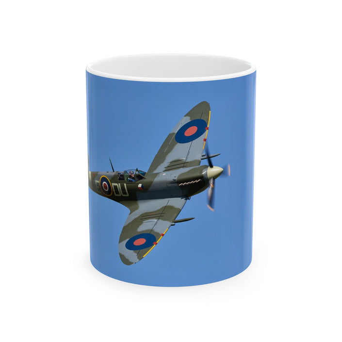 Spitfire Ceramic Mug - Perfect Gift for Pilots, Aviation Lovers, Air Force Veterans, Coffee Lovers, Birthday, and Father's Day