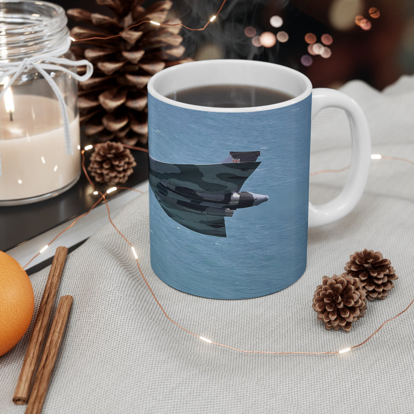 Vulcan Airplane Mug, Aviation Enthusiast Gift, Pilot Coffee Cup, Retro Flight Decor, Unique Pilot Mug