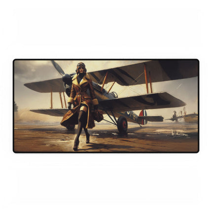 Vintage Aviation Desk Mat - Stylish Workspace Decor for Aviation Enthusiasts