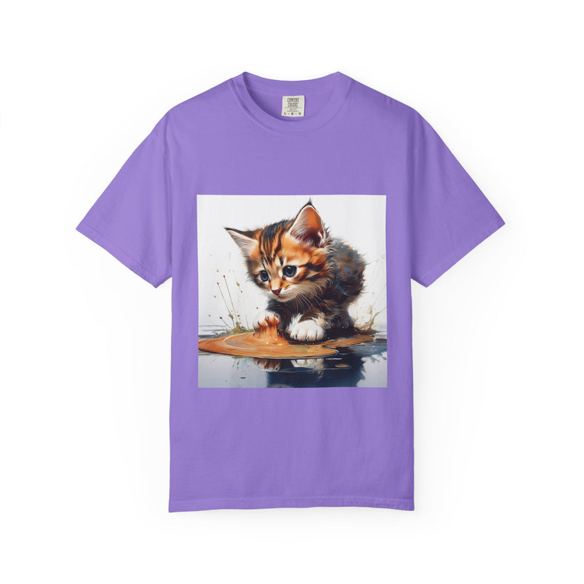 Kitten T-Shirt, Retro Fashion Tee, Stylish Casual Wear, Gift for Her, Trendy T-Shirt for Events