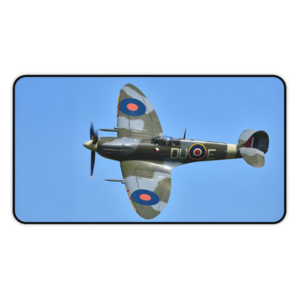 Spitfire Desk Mat | Pilot Gift, Office Decor, Gaming Mat, Home Office Accessories, Aviation Theme, Spitfire, Fighter, WW2, Vintage, Fighter, RAF