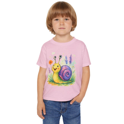 Cute Snail Toddler T-Shirt, Kids Apparel, Baby Shower Gift, Garden Party Outfit, Playful Shirt