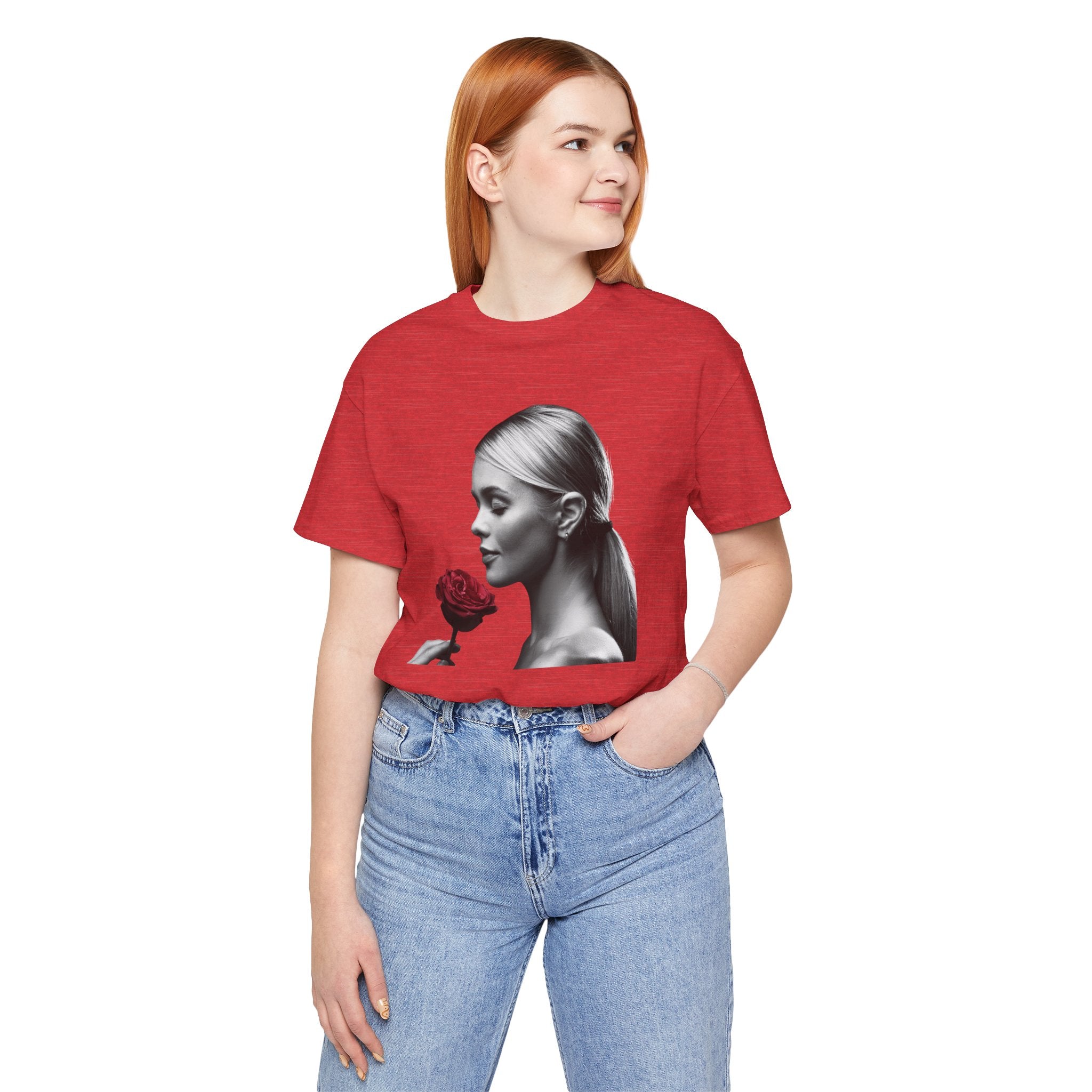 Elegant Rose Graphic Tee, Floral T-Shirt, Gift for Her, Casual Wear, Statement Top, Birthday Gift, Anniversary Gift