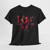 Love Heavy Cotton Tee For Him - Artful Expression for Couples, Gift for Anniversaries, Valentine's Day, Casual Wear, Art Lovers Tee