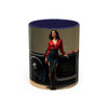 Stunning Accent Coffee Mug featuring a classic car design, perfect for coffee lovers.