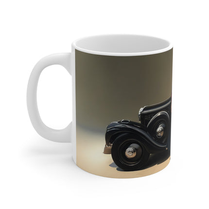 Vintage Top Red, Glamour London Mug, Enthusiast Gift, Coffee Cup, Retro, Unique, Mug, Glamour, Retro, Woman, Dress, Red , London