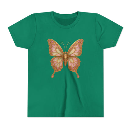 Butterfly Youth Tee, Kids T-Shirt, Summer Style, Birthday Gift, Nature Lover Shirt, Cute Graphic Tee