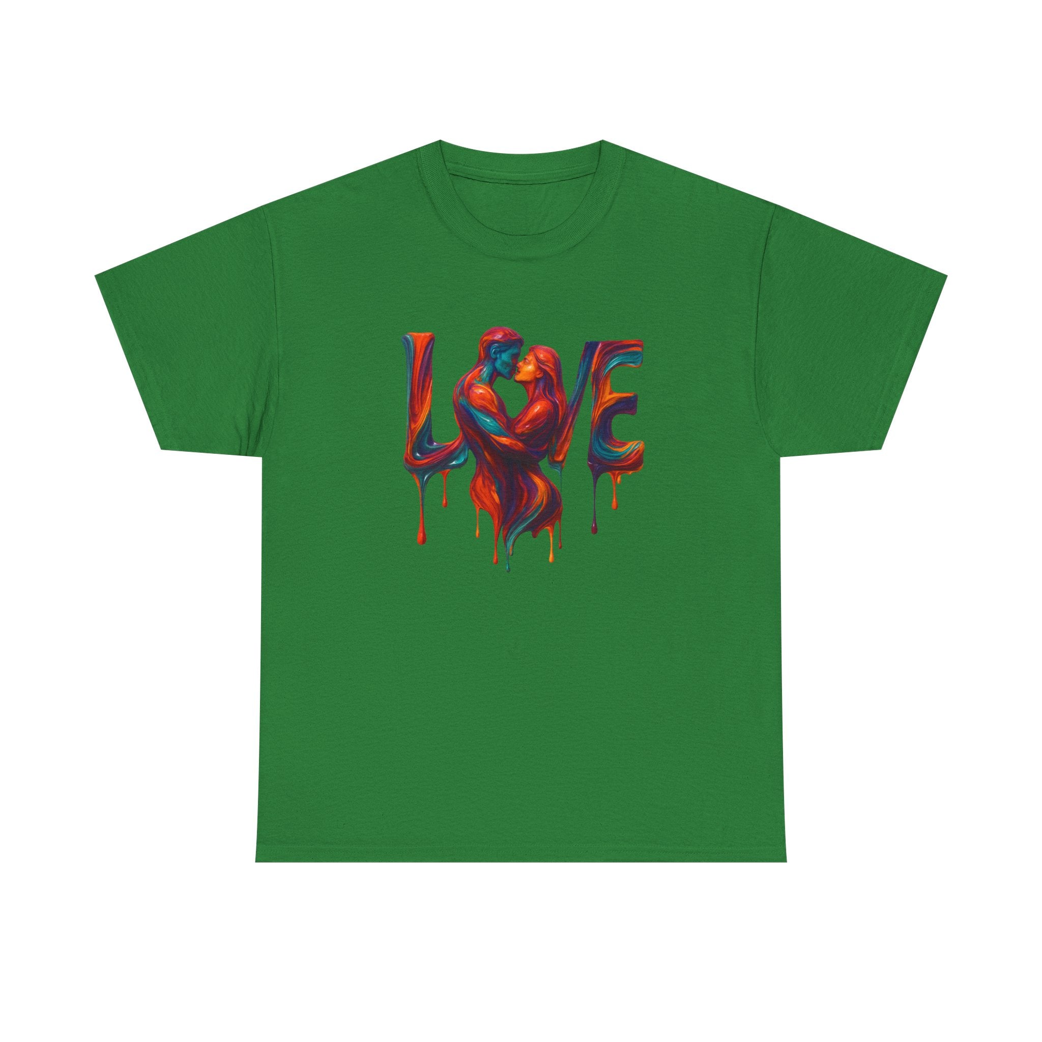 Love Heavy Cotton Tee For Him - Artful Expression for Couples, Gift for Anniversaries, Valentine's Day, Casual Wear, Art Lovers Tee