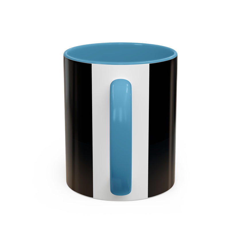 Close-up view of the Vintage Glamour Coffee Mug highlighting the glossy finish and unique design elements.