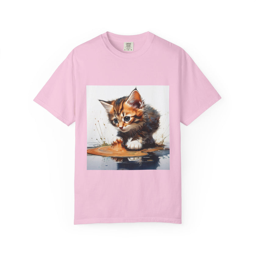 Kitten T-Shirt, Retro Fashion Tee, Stylish Casual Wear, Gift for Her, Trendy T-Shirt for Events