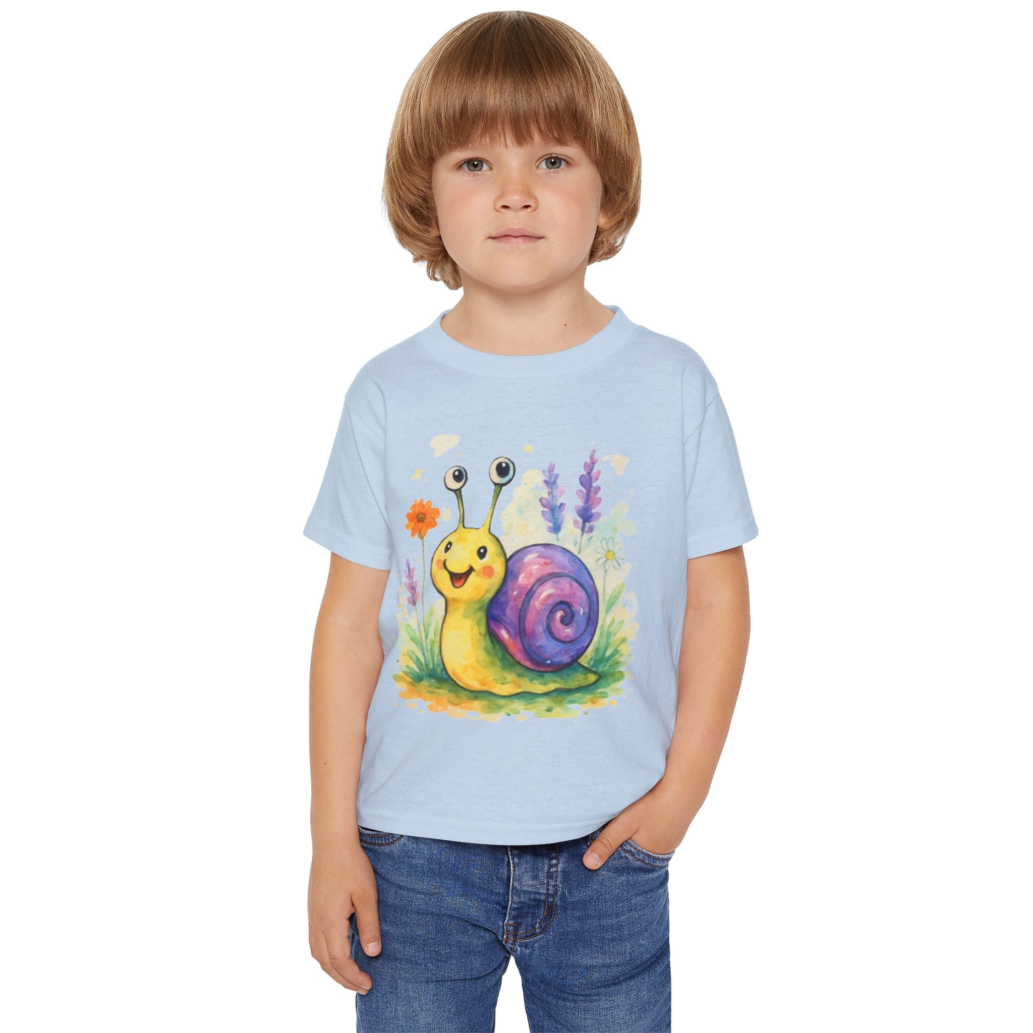 Cute Snail Toddler T-Shirt, Kids Apparel, Baby Shower Gift, Garden Party Outfit, Playful Shirt