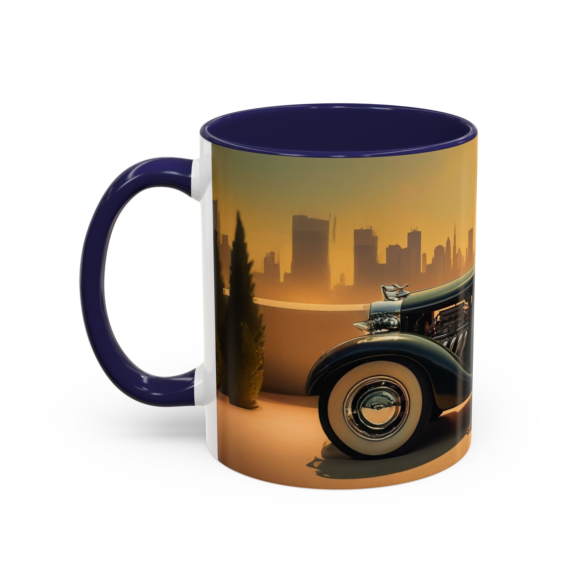 Vintage Glamour Accent Coffee Mug among other colorful kitchenware.