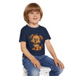 Cute Dog Design Toddler T-Shirt, Perfect for Gifts, Birthdays, Playdates, Animal Lovers, Casual Wear, Kids Clothing