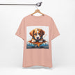 Adorable Puppy Art Tee For Her, Cute Dog Lover's T-Shirt, Casual Gift for Animal Lovers, Gift for Her, Pet-Themed Apparel, Fun Birthday Gift