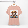 Adorable Puppy Art Tee For Her, Cute Dog Lover's T-Shirt, Casual Gift for Animal Lovers, Gift for Her, Pet-Themed Apparel, Fun Birthday Gift
