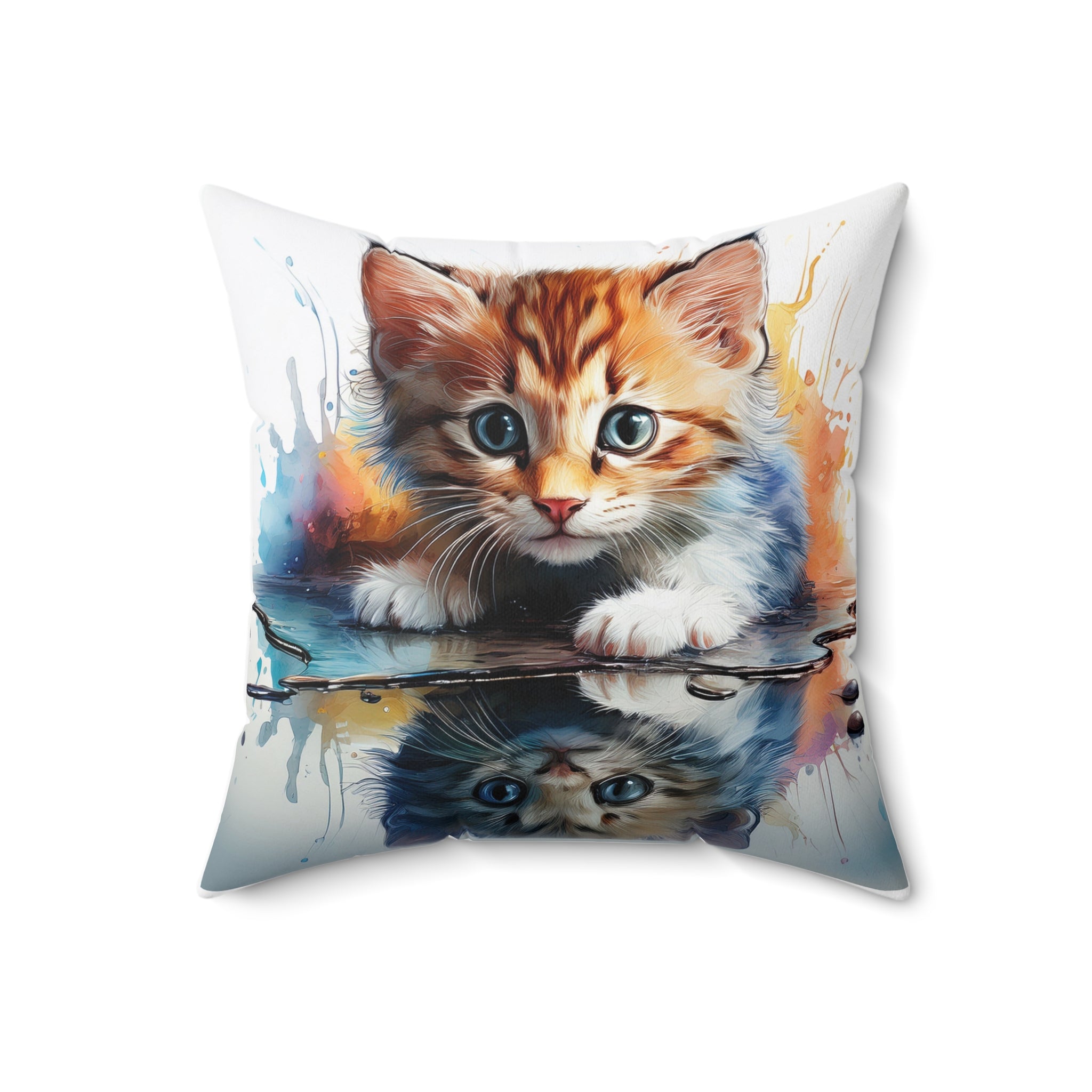 Cute Cat Art Pillow, Decorative Throw Pillow, Pet Lover Gift, Cozy Home Decor, Cat Lover Cushion, Fun Cat Decor