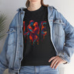 Love Unisex Heavy Cotton Tee styled for a laid-back gathering, great for casual wear.