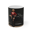 Glamour Woman, London Mug, Enthusiast Gift, Coffee Cup, Retro, Unique, Mug, Glamour, Retro, Woman, Dress, Red