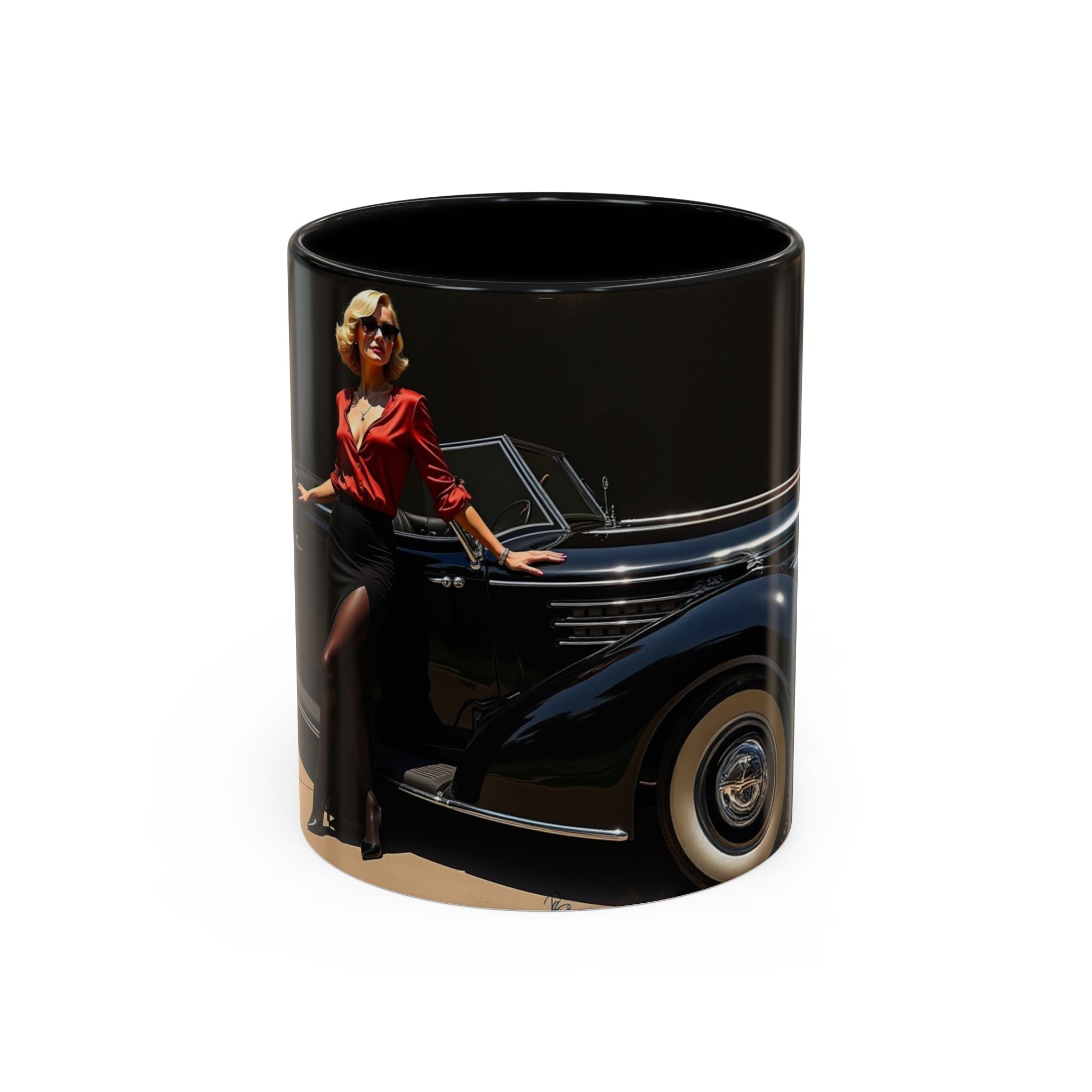 Vintage Glamour Coffee Mug, Vibrant Accent Coffee Mug