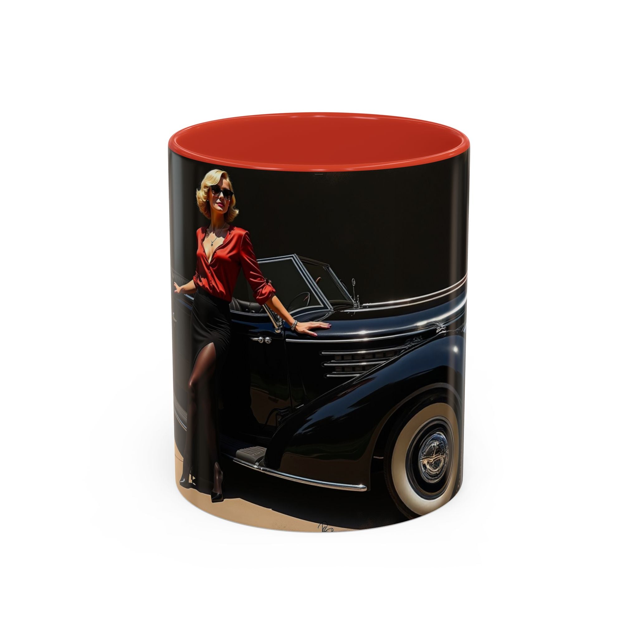 Vintage Glamour Coffee Mug, Vibrant Accent Coffee Mug