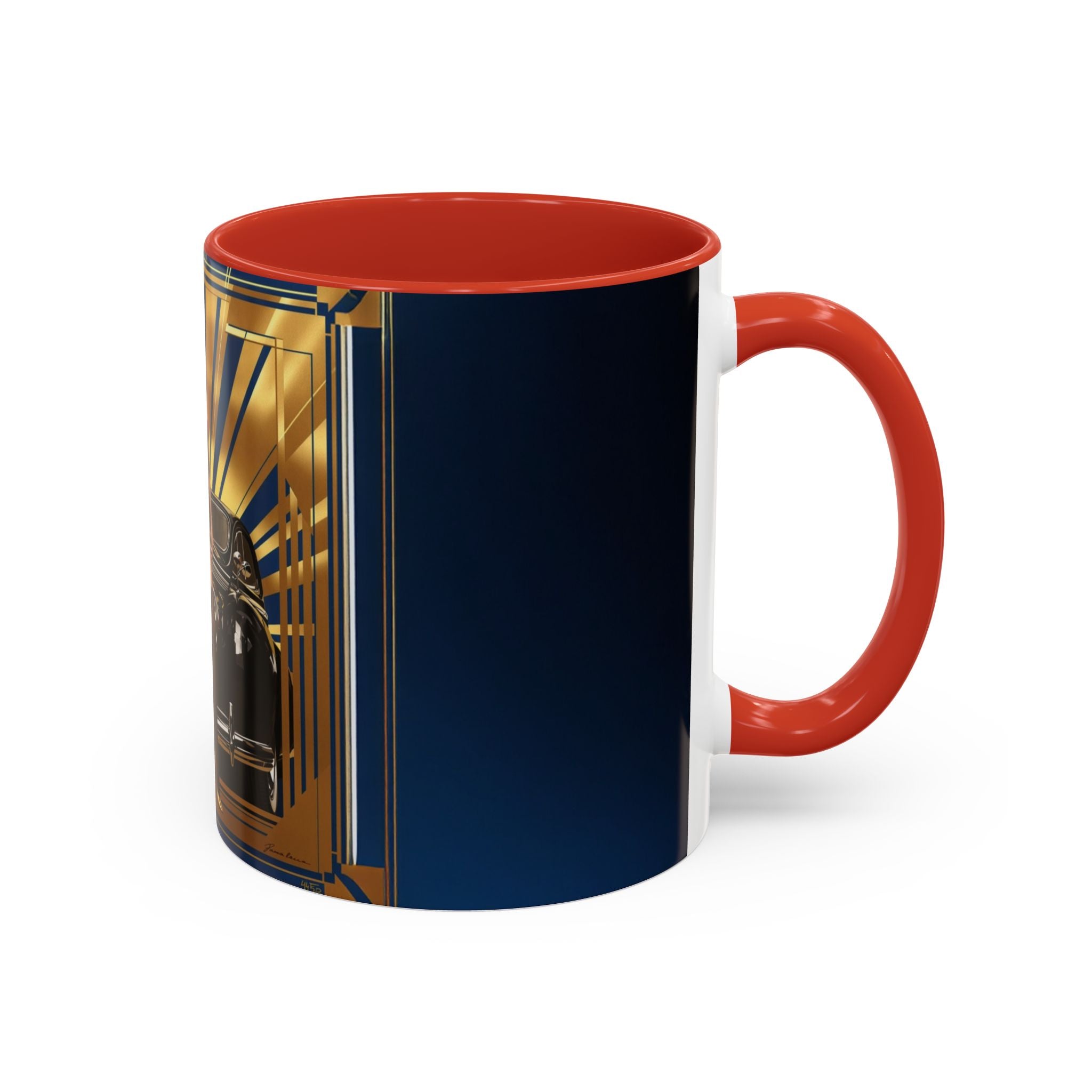 Stylish Accent Coffee Mug featuring unique artwork, perfect for art lovers.