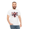 Love Heavy Cotton Tee For Him - Artful Expression for Couples, Gift for Anniversaries, Valentine's Day, Casual Wear, Art Lovers Tee